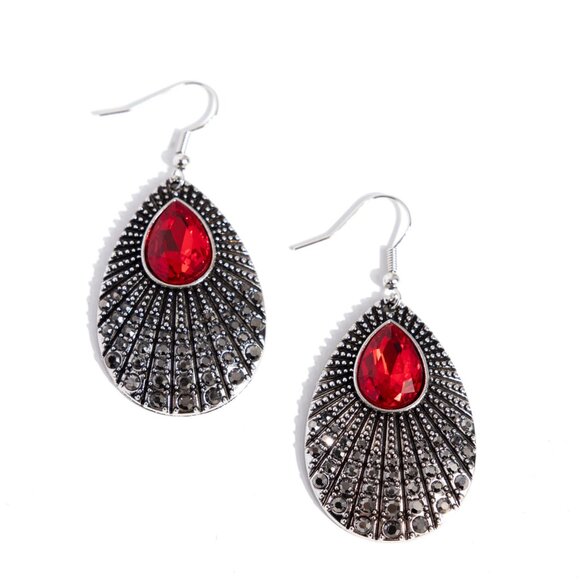 Urban Relic - Red Earrings - Picture 2 of 2